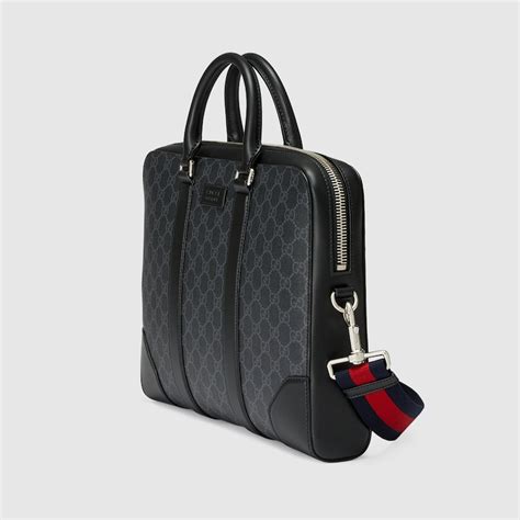 gucci gg supreme briefcase - black|gg supreme briefcase.